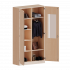 Produkt Bild Garderobenschrank mit Spiegel und Garderobenstange, 5 Ordnerhöhen - Serie evo180 T8065KAM