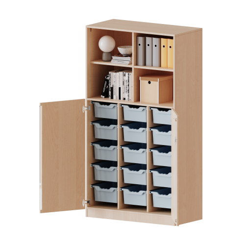 Produkt Bild ErgoTray Kombi-Schrank, dreireihig, 5 Ordnerhöhen - evo180 Serie E10553TG2RM