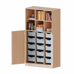 Produktbild ErgoTray Kombi-Schrank, dreireihig, 5 Ordnerhöhen - evo180 Serie E10553TG2RMM