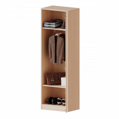 Produktbild Garderobenschrank mit Spiegel und Garderobenstange, 5 Ordnerhöhen - Serie evo180 T6065KRE