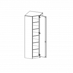 Produktbild Innenecke als Schrank, 6 Ordnerhöhen - Serie evo180 T8056TIERE