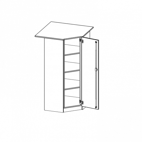 Produkt Bild Innenecke als Schrank, 4 Ordnerhöhen - Serie evo180 T8054TIERE