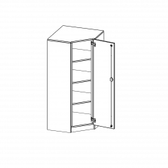 Produktbild Innenecke als Schrank, 4 Ordnerhöhen - Serie evo180 T7044TIERE