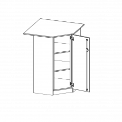 Produktbild Innenecke als Schrank, 3 Ordnerhöhen - Serie evo180 T9063TIERE