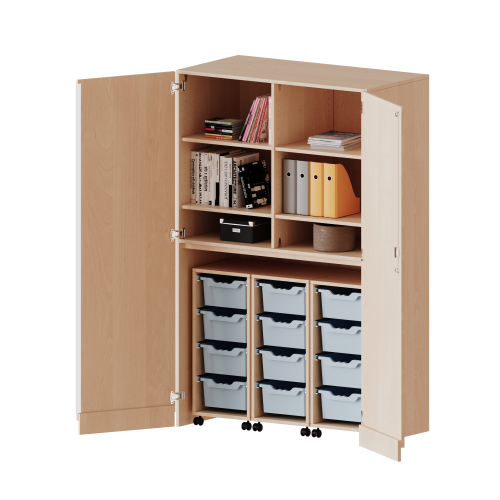 Produkt Bild Garagenschrank ohne Sockel, 5 Ordnerhöhen - Serie evo180 T1206G25G25R