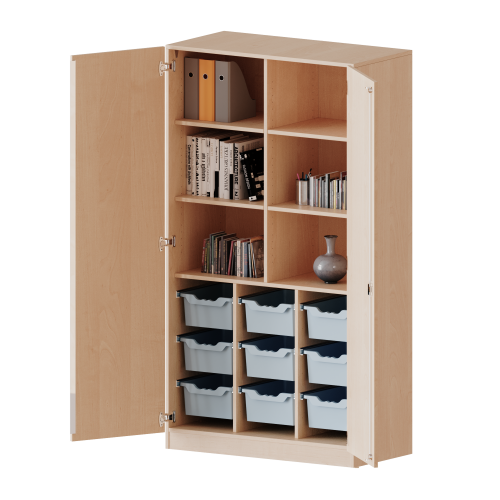 Produkt Bild ErgoTray Schrank, dreireihig, 5 Ordnerhöhen - evo180 Serie E1055T2G3RM