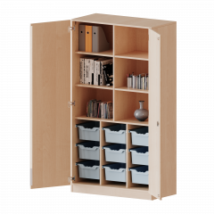 Produktbild ErgoTray Schrank, dreireihig, 5 Ordnerhöhen - evo180 Serie E1055T2G3RM