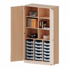 Produktbild ErgoTray Schrank, dreireihig, 5 Ordnerhöhen - evo180 Serie E1055T2K3RM