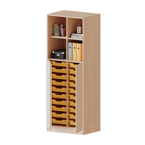 Produkt Bild ErgoTray Kombi-Schrank, zweireihig, 5 Ordnerhöhen - evo180 Serie E7053TK2RM