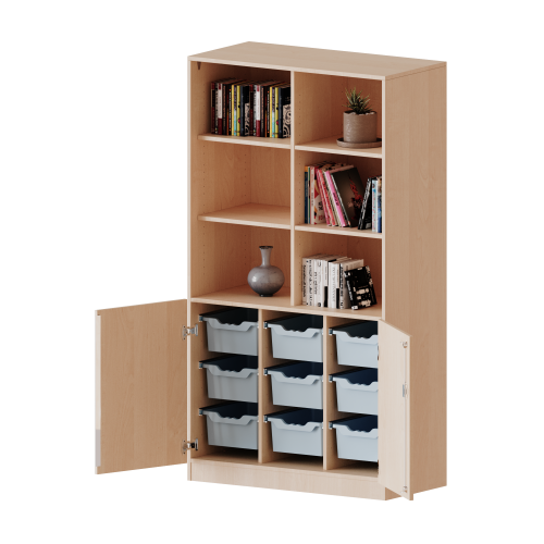 Produkt Bild ErgoTray Kombi-Schrank, dreireihig, 5 Ordnerhöhen - evo180 Serie E10552TG3RM