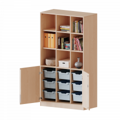 Produktbild ErgoTray Kombi-Schrank, dreireihig, 5 Ordnerhöhen - evo180 Serie E10552TG3RMM