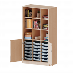 Produktbild ErgoTray Kombi-Schrank, dreireihig, 5 Ordnerhöhen - evo180 Serie E10552TK3RMM