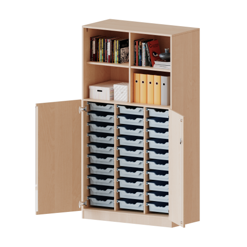 Produkt Bild ErgoTray Kombi-Schrank, dreireihig, 5 Ordnerhöhen - evo180 Serie E10553TK2RM