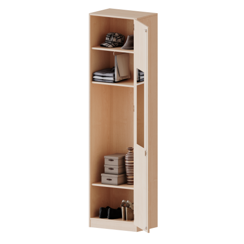 Produkt Bild Garderobenschrank mit Spiegel und Garderobenstange, 6 Ordnerhöhen - Serie evo180 T6046KRE