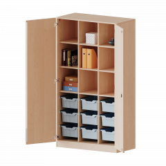 Produktbild ErgoTray Schrank, dreireihig, 5 Ordnerhöhen - evo180 Serie E1055T2G3RMM