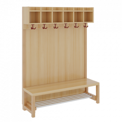 Produktbild Komplettgarderobe mit einfacher Ablagereihe 1172R31FR34