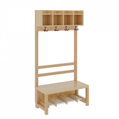 Produktbild Komplettgarderobe mit einfacher Ablagereihe 1172R10FRF42