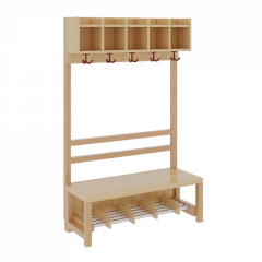 Produktbild Komplettgarderobe mit einfacher Ablagereihe 1172R20FRF34