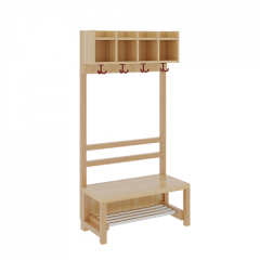 Produktbild Komplettgarderobe mit einfacher Ablagereihe 1172R10FR26