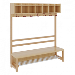 Produktbild Komplettgarderobe mit einfacher Ablagereihe 1172R40FR34