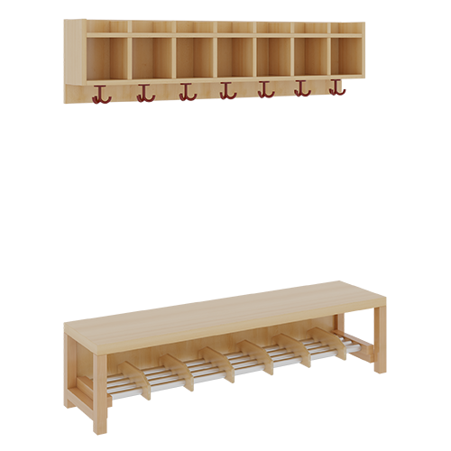 Produkt Bild Komplettgarderobe mit einfacher Ablagereihe 1172R400RF34