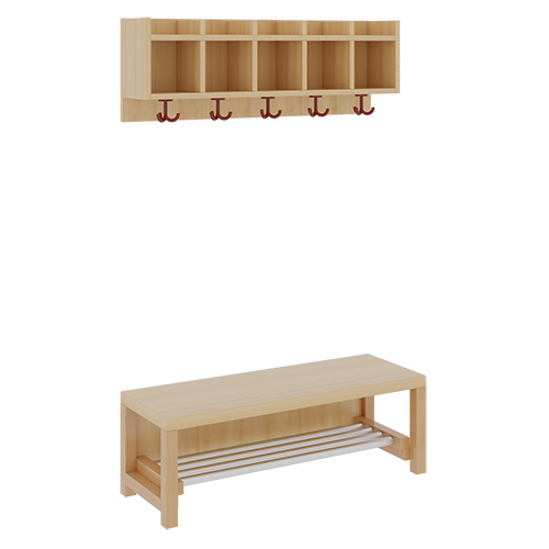 Produkt Bild Komplettgarderobe mit einfacher Ablagereihe 1172R200R34