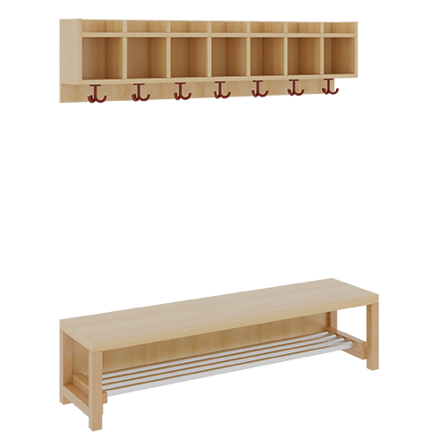 Produkt Bild Komplettgarderobe mit einfacher Ablagereihe 1172R400R34