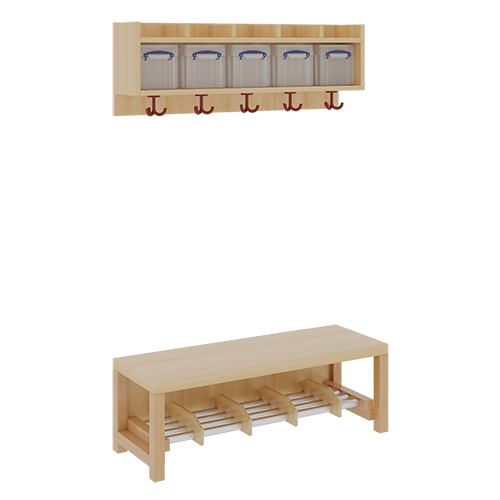 Produkt Bild Komplettgarderobe mit einfacher Ablage inklusive Boxen 11728200RF34