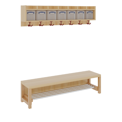 Produkt Bild Komplettgarderobe mit einfacher Ablage inklusive Boxen 11728400R34