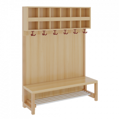 Produktbild Komplettgarderobe mit doppelter Ablagereihe 1174R31FR34