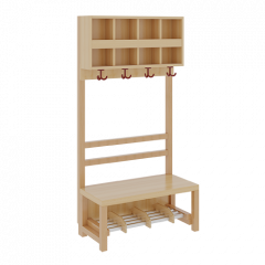 Produktbild Komplettgarderobe mit doppelter Ablagereihe 1174R10FRF42