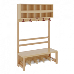 Produktbild Komplettgarderobe mit doppelter Ablagereihe 1174R20FRF34