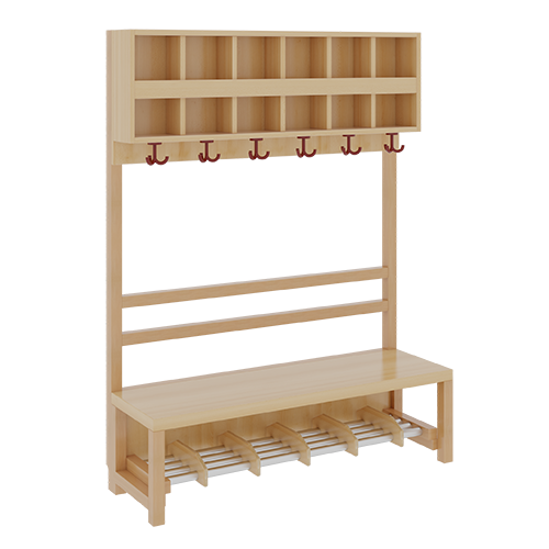 Produkt Bild Komplettgarderobe mit doppelter Ablagereihe 1174R30FRF34