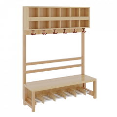 Produktbild Komplettgarderobe mit doppelter Ablagereihe 1174R30FRF34