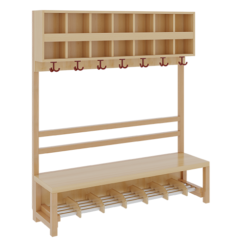 Produkt Bild Komplettgarderobe mit doppelter Ablagereihe 1174R40FRF34