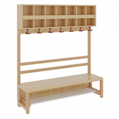 Produktbild Komplettgarderobe mit doppelter Ablagereihe 1174R40FR34