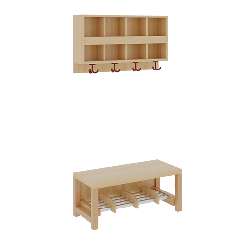 Produkt Bild Komplettgarderobe mit doppelter Ablagereihe 1174R100RF42