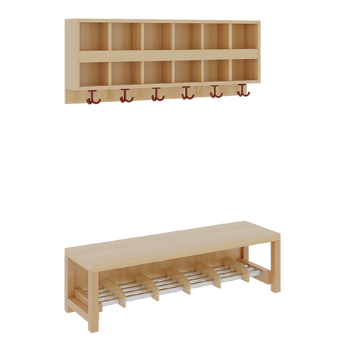 Produkt Bild Komplettgarderobe mit doppelter Ablagereihe 1174R300RF34