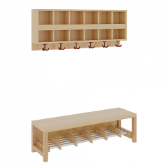 Produktbild Komplettgarderobe mit doppelter Ablagereihe 1174R300RF34