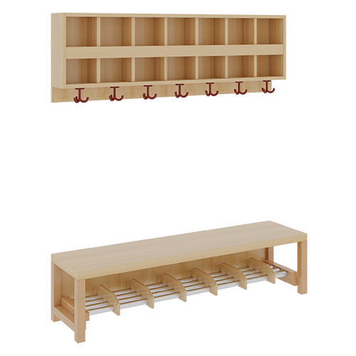 Produkt Bild Komplettgarderobe mit doppelter Ablagereihe 1174R400RF34