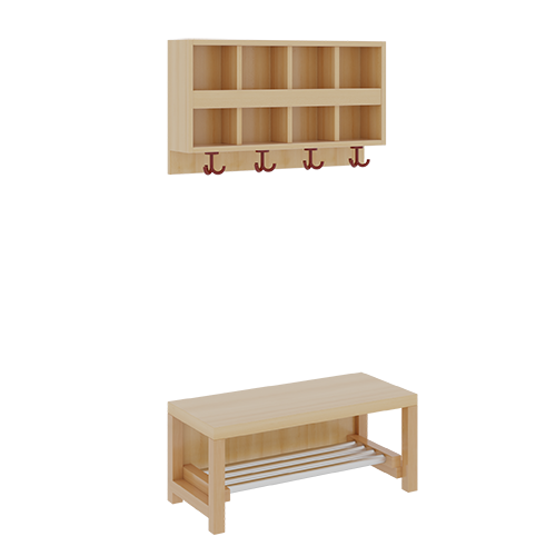 Produkt Bild Komplettgarderobe mit doppelter Ablagereihe 1174R100R26