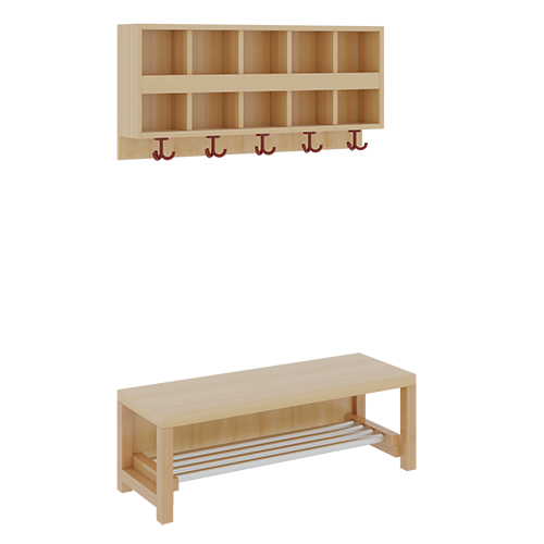 Produkt Bild Komplettgarderobe mit doppelter Ablagereihe 1174R200R34