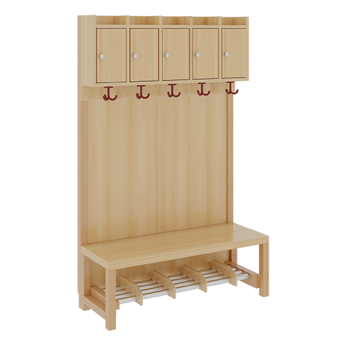 Produkt Bild Komplettgarderobe mit Ablagen und Türen 1174T21FRF34