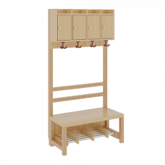 Produktbild Komplettgarderobe mit Ablagen und Türen 1174T10FRF42