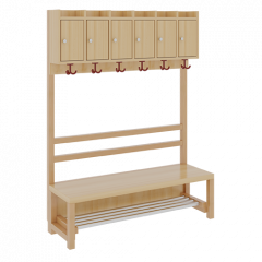 Produktbild Komplettgarderobe mit Ablagen und Türen 1174T30FR42