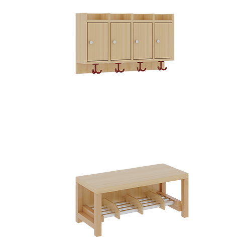 Produkt Bild Komplettgarderobe mit Ablagen und Türen 1174T100RF42