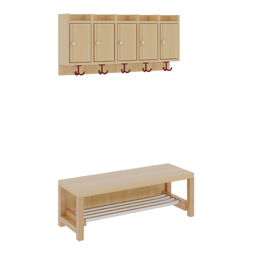 Produkt Bild Komplettgarderobe mit Ablagen und Türen 1174T200R34