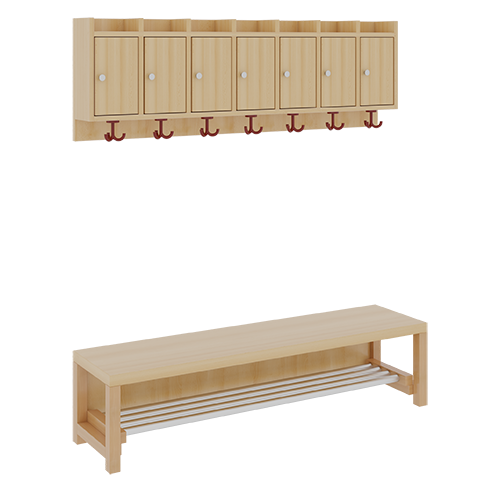 Produkt Bild Komplettgarderobe mit Ablagen und Türen 1174T400R34