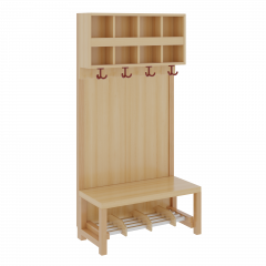 Produktbild Komplettgarderobe mit doppelter Ablagereihe 1174R11FRF34