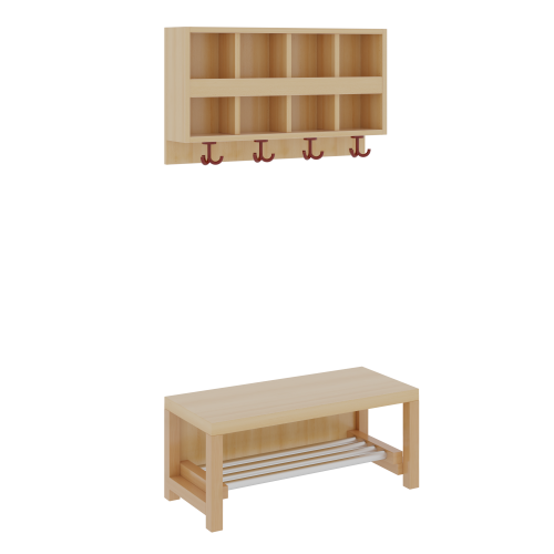 Produkt Bild Komplettgarderobe mit doppelter Ablagereihe 1174R100R34